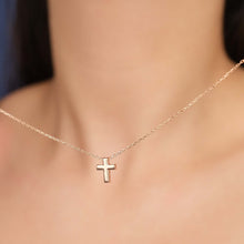 Load image into Gallery viewer, Short Cross Necklace Rose Gold
