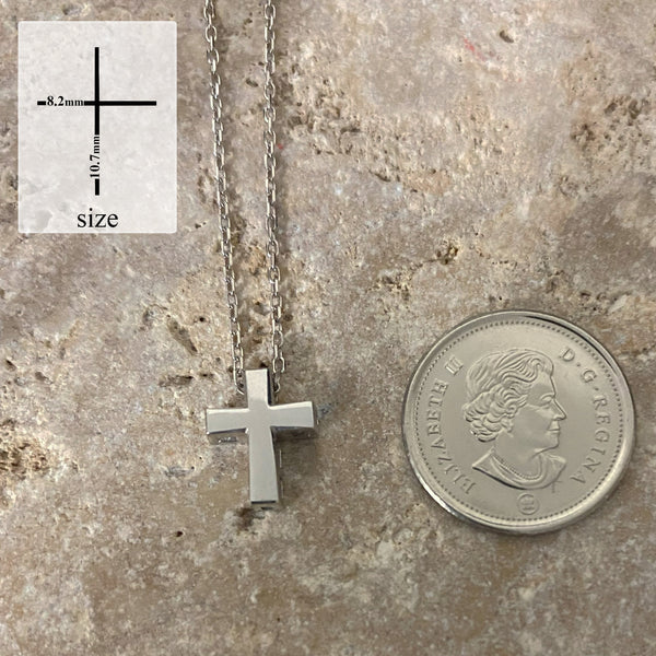 Short Cross Necklace Rose Gold